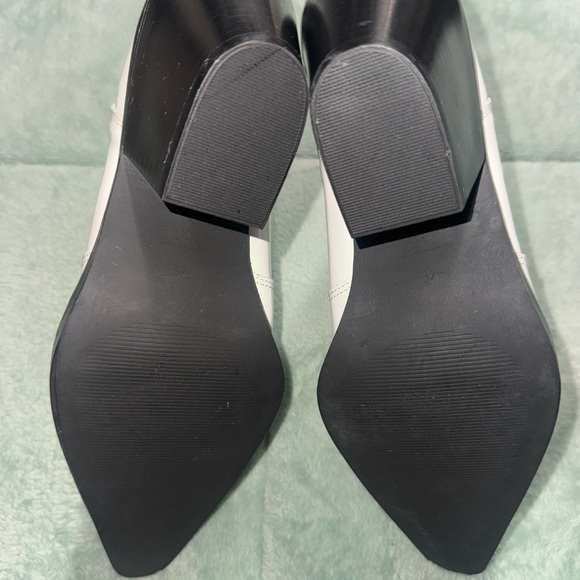 Zara White and Black Heeled Boots - Picture 10 of 10